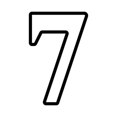 düz biçimli yedi numara simgesi