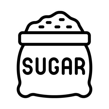 Şeker Torbası simgesi, vektör illüstrasyonu basit tasarım