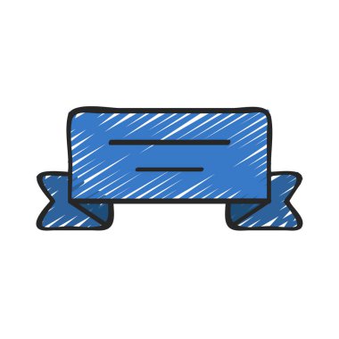 Klasik Kurdele Web simgesi vektör illüstrasyonu