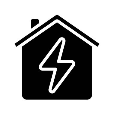 Elektrik Evi simgesi, vektör illüstrasyonu 