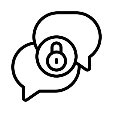 Güvenli İletiler web simgesi vektör illüstrasyonunu