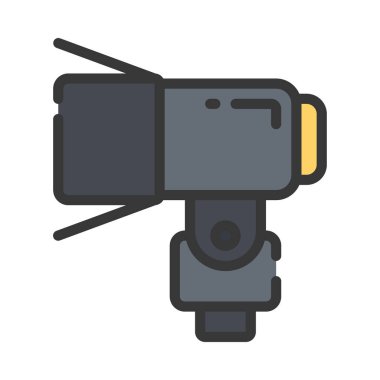 Işıklar düz simge, vektör illüstrasyonu 