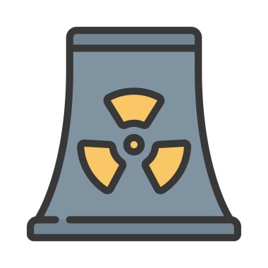 Elektrik Santrali web simgesi vektör illüstrasyonu