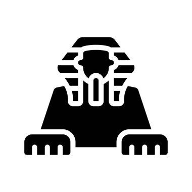 Sphinx web simgesi vektör illüstrasyonu