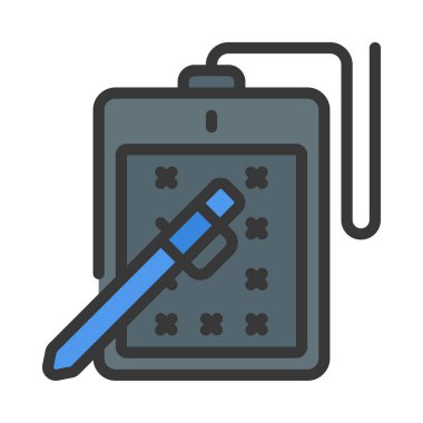 Tablo Ağ ikonu vektör illüstrasyonu çiziliyor