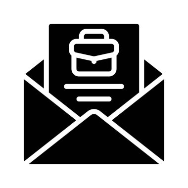 Görev Uygulaması E- posta simgesi, vektör illüstrasyonu 