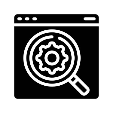 Arama motoru optimizasyon vektör çizimi. İKİ                             