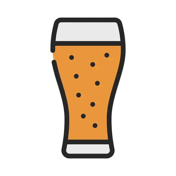 Bierglas Symbol Vektorillustration Einfaches Design — Stockvektor