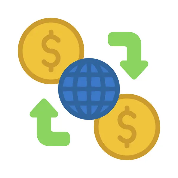 Money Transfer Web Icon Vector Illustration — Stock Vector