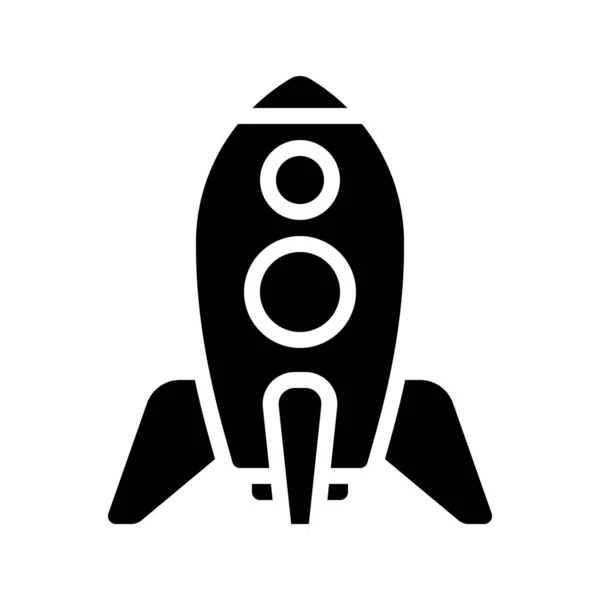 Ikona Vesmírné Rakety Vektorová Ilustrace — Stockový vektor