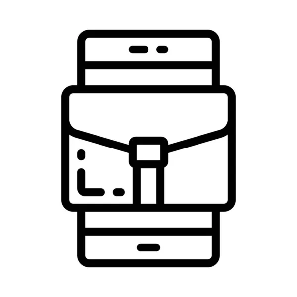 Illustration Vectorielle Icône Mobile Business — Image vectorielle