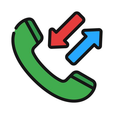 Gelen ve Giden Simge Basit Vektör Resmini Çağır