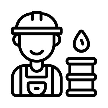 Petrol İşçisi Web simgesi vektör çizimi
