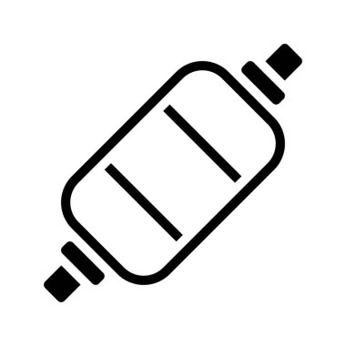 Triceps Barbell ikon vektör illüstrasyon tasarımı