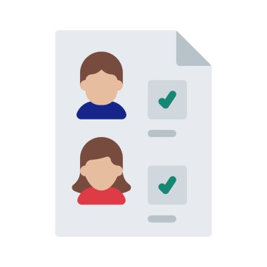 Aday Oy Belgesi simgesi, vektör illüstrasyonu 