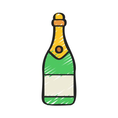Şampanya Web ikonu vektör illüstrasyonu