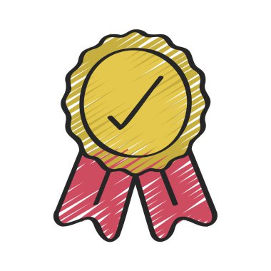 Ödül web simgesi vektör illüstrasyonunu tamamla