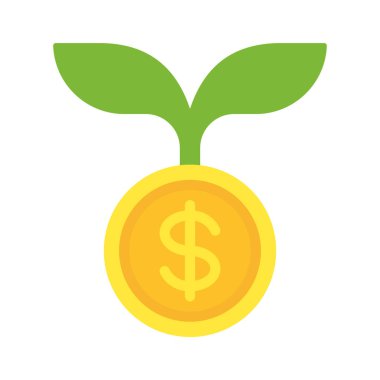 Para Büyüme simgesi, vektör illüstrasyon tasarımı