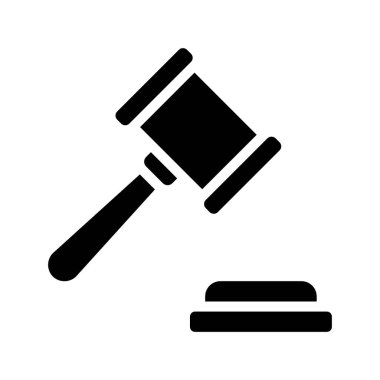 Açık Artırma Tokmak web simgesi vektör illüstrasyonu