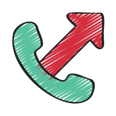 telefon çağrısı web simgesi vektör illüstrasyonu