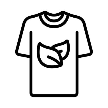 Vegan T-Shirt web simgesi vektör illüstrasyonu