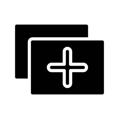 Ekran Aynası düz simge, vektör illüstrasyonu 