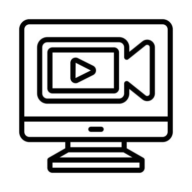 Bilgisayar Akımı simgesi, vektör illüstrasyonu 