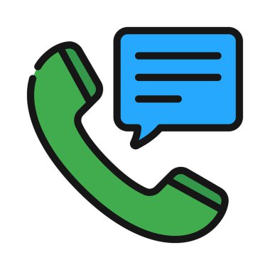 telefon çağrısı web simgesi vektör illüstrasyonu