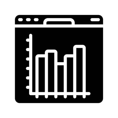 Web Sitesi Veri simgesi, vektör illüstrasyonu 