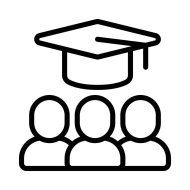 Grup Öğrenme Web simgesi vektör çizimi