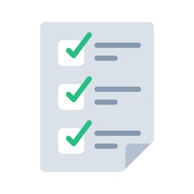 Kontrol listesi vektör simgesi tasarımı, illüstrasyon 