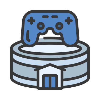 Oyun Arena web simgesi vektör illüstrasyonu