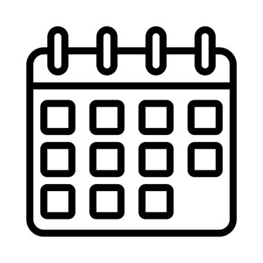Takvim vektör simgesi, illüstrasyon  