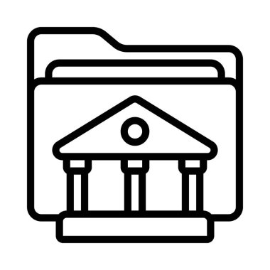 Banka Dizini simgesi, vektör illüstrasyonu 