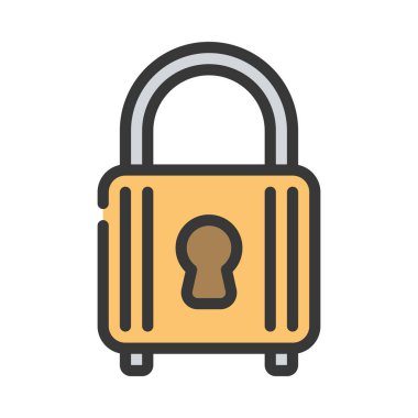 lock icon, vector illustration simple design