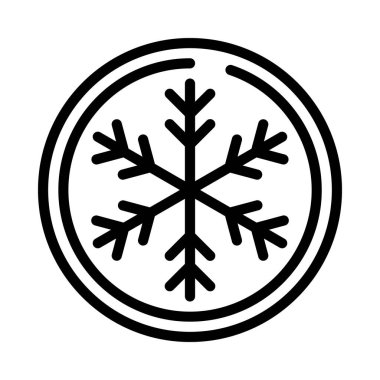 Kar tanesi simgesi basit vektör çizim