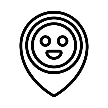 Basit konum simgesi, vektör illüstrasyonu