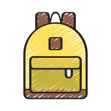 sırt çantası web simge vektör çizim