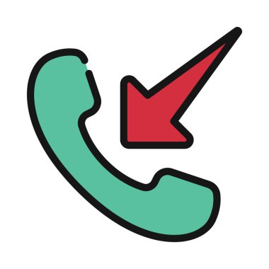 Gelen Telefon Çağrısı ikon vektör çizimi 