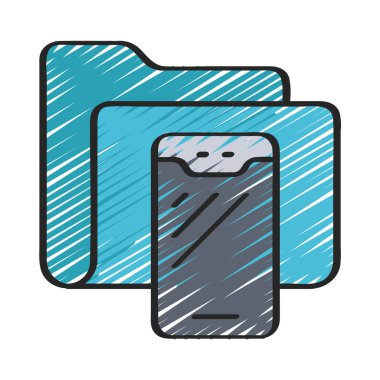 Cep Telefonu Dizini simgesi, vektör illüstrasyonu 