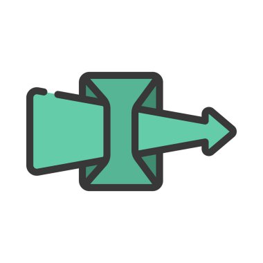 Arrow Orta Katlama Ağ vektör çizimi