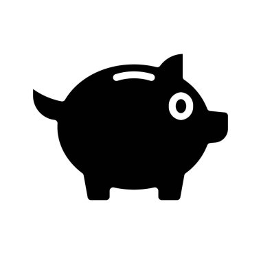Piggy Bank Tasarruf ikonu vektör çizimi 