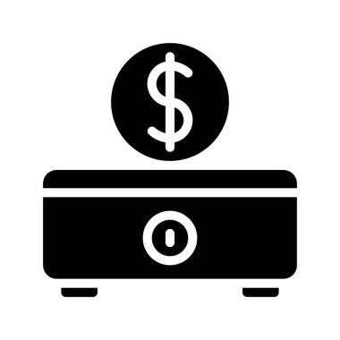 Güvenli Depo Kutusu Web simgesi vektör çizimi