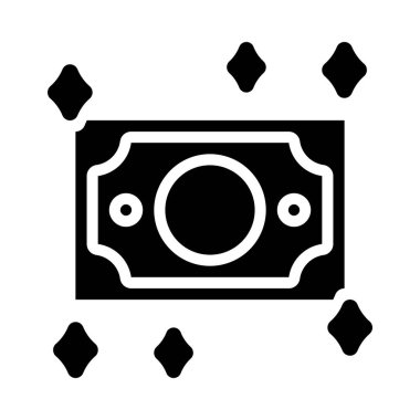 Temiz Para web simgesi düz tasarım, vektör illüstrasyonu                                                  