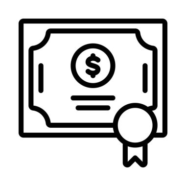 Bond Yatırım simgesi, vektör illüstrasyonu 