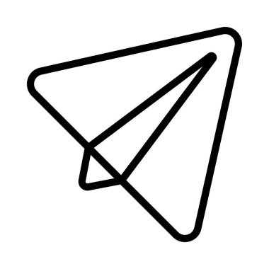 Kağıt Uçak simgesi, vektör illüstrasyonu gönder 