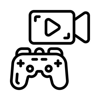 Canlı Oyun Web simgesi vektör illüstrasyonu