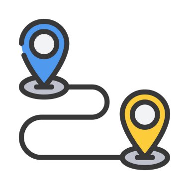 Seyahat web simgesi çizimi arasındaki Büyük İğneler