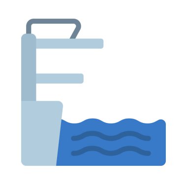 Dalış tahtası web simgesi vektör çizimi