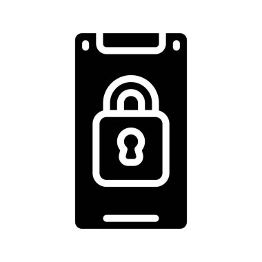 Kilitli Mobil Web simgesi vektör çizimi